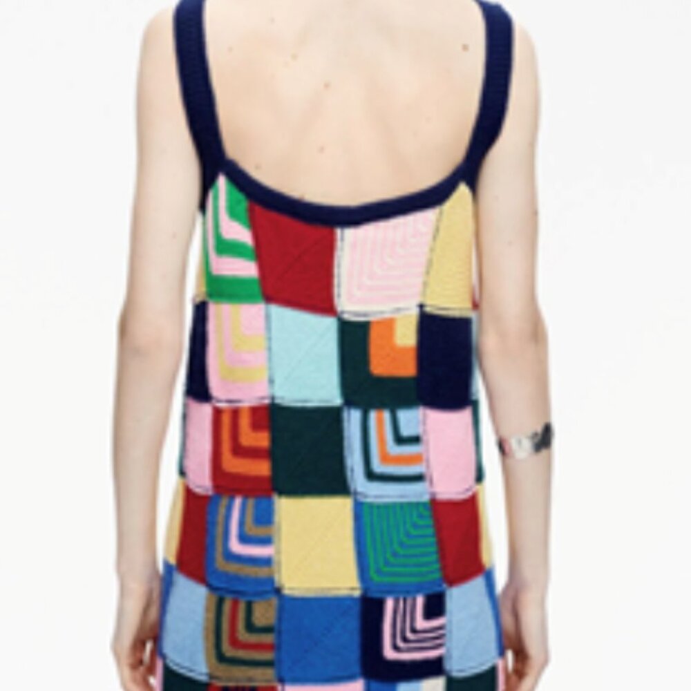 Re/Done Multicolor Patchwork Dress - image 2